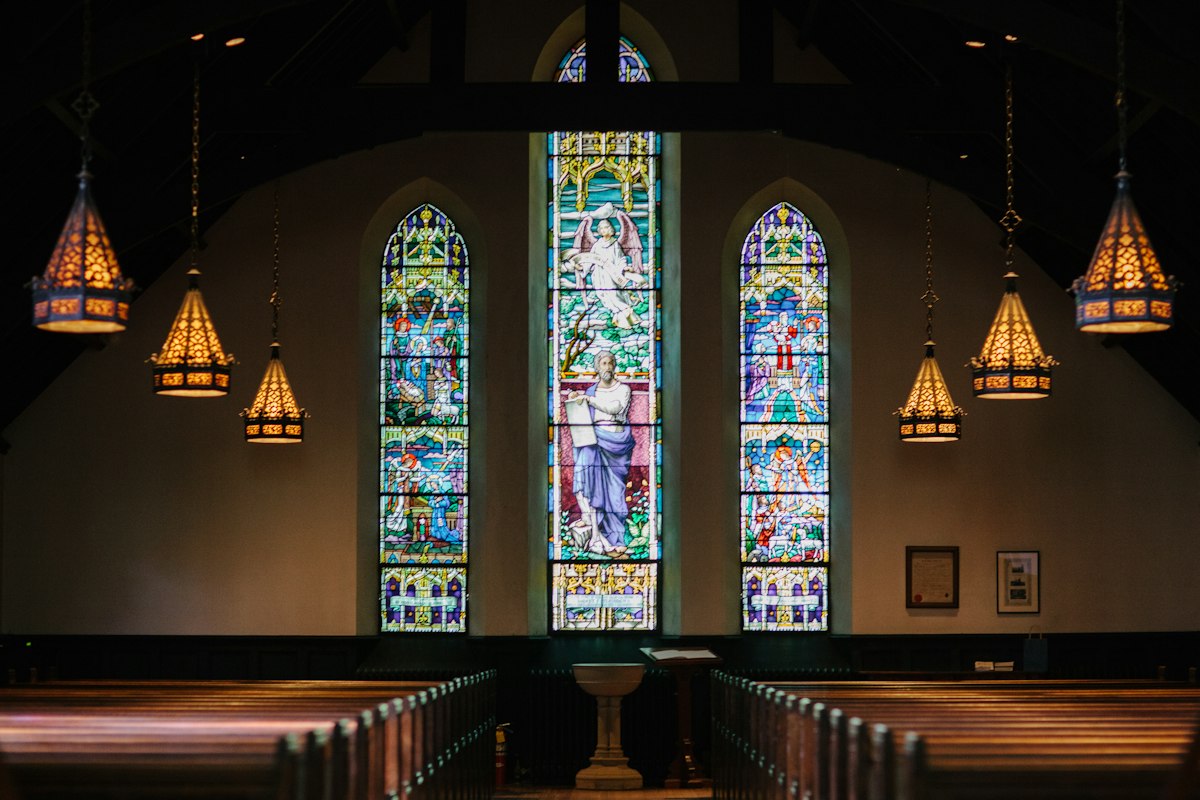 Warm church sanctuary light